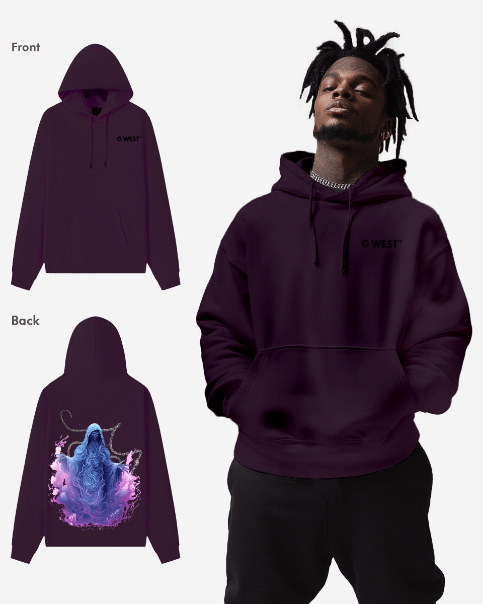 G West Purple Reaper Heavy Premium Oversize Hoodie - G West