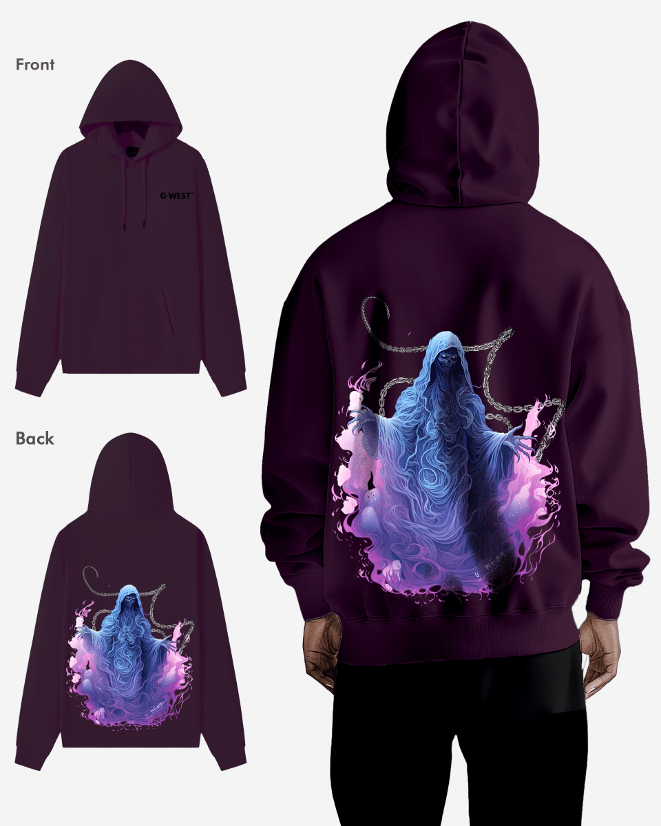 G West Purple Reaper Heavy Premium Oversize Hoodie - G West