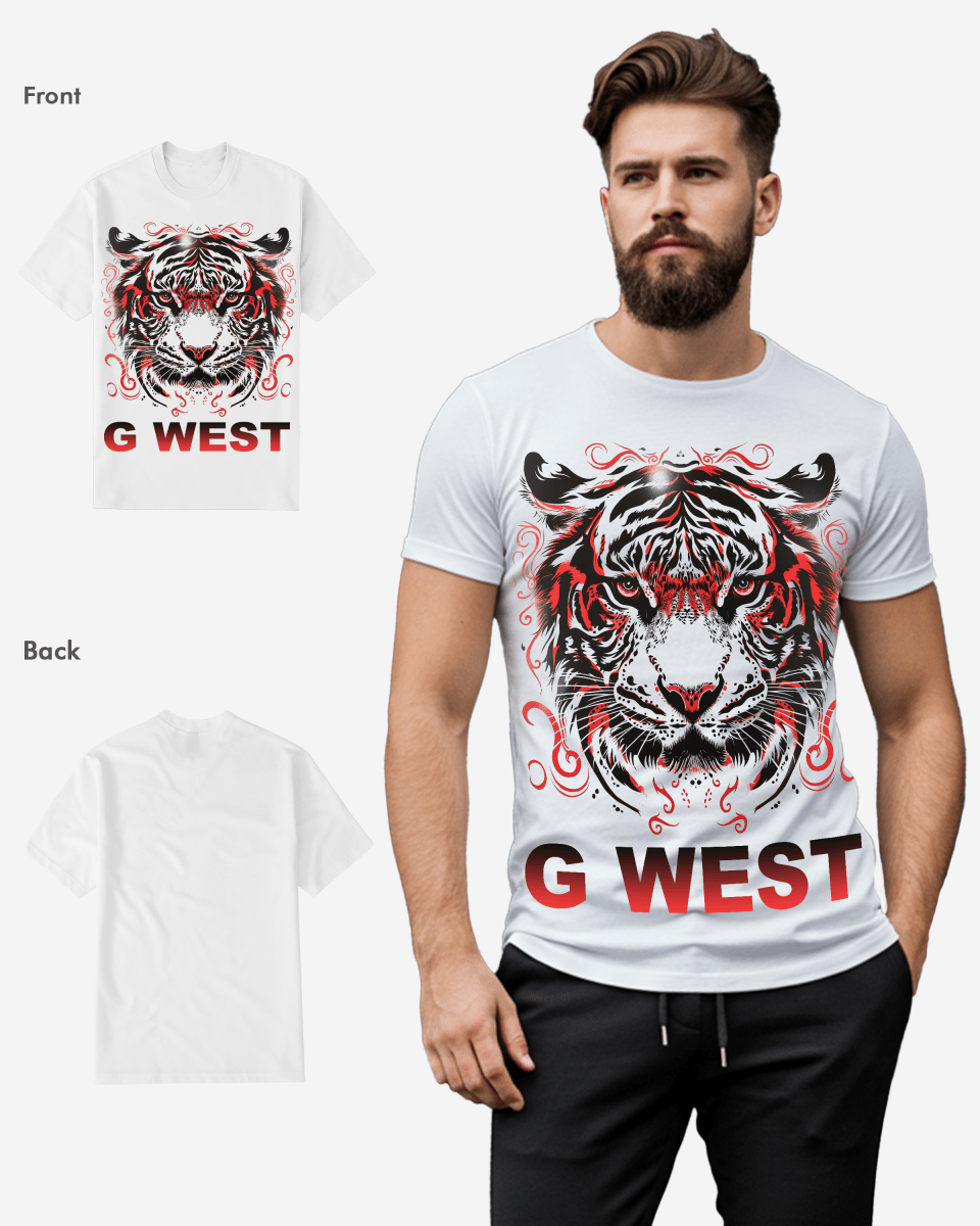 G WEST RED TIGER TEE - G West