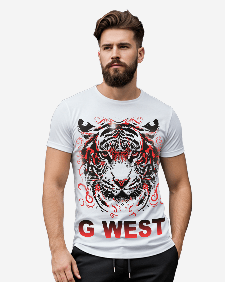 G WEST RED TIGER TEE - G West