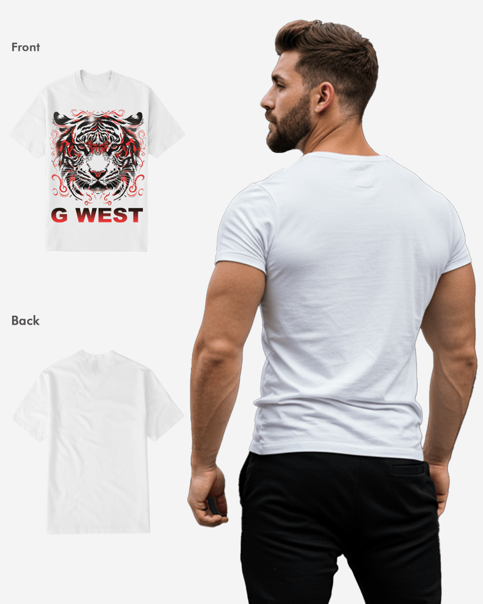 G WEST RED TIGER TEE - G West