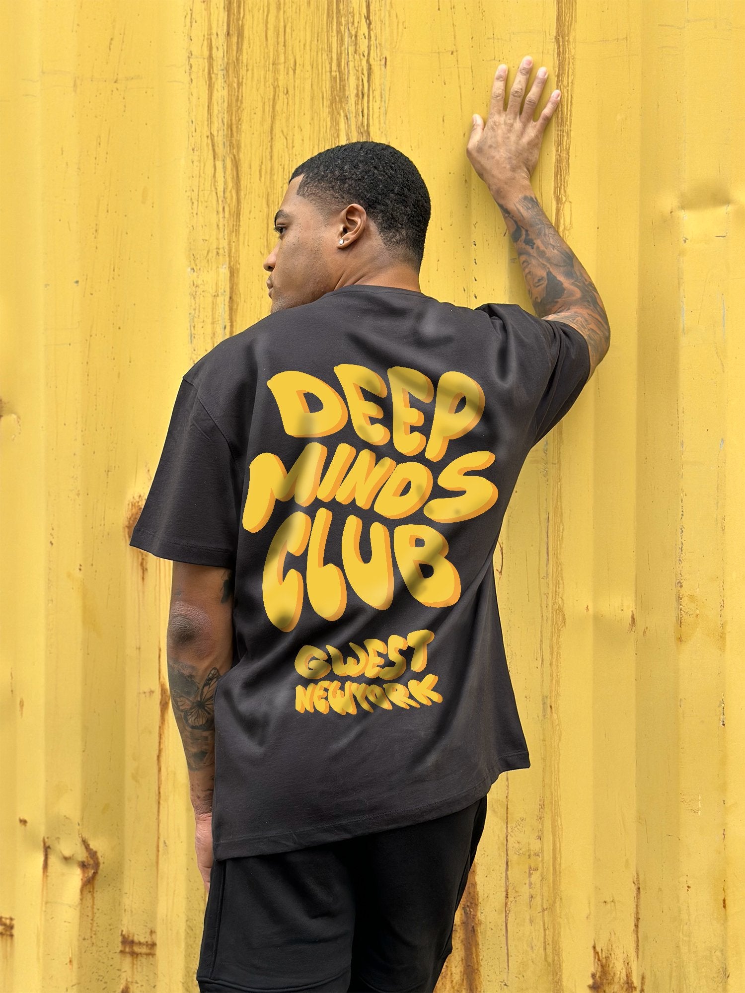 G WEST REGULAR FIT DEEP MINDS CLUB T SHIRT - G West