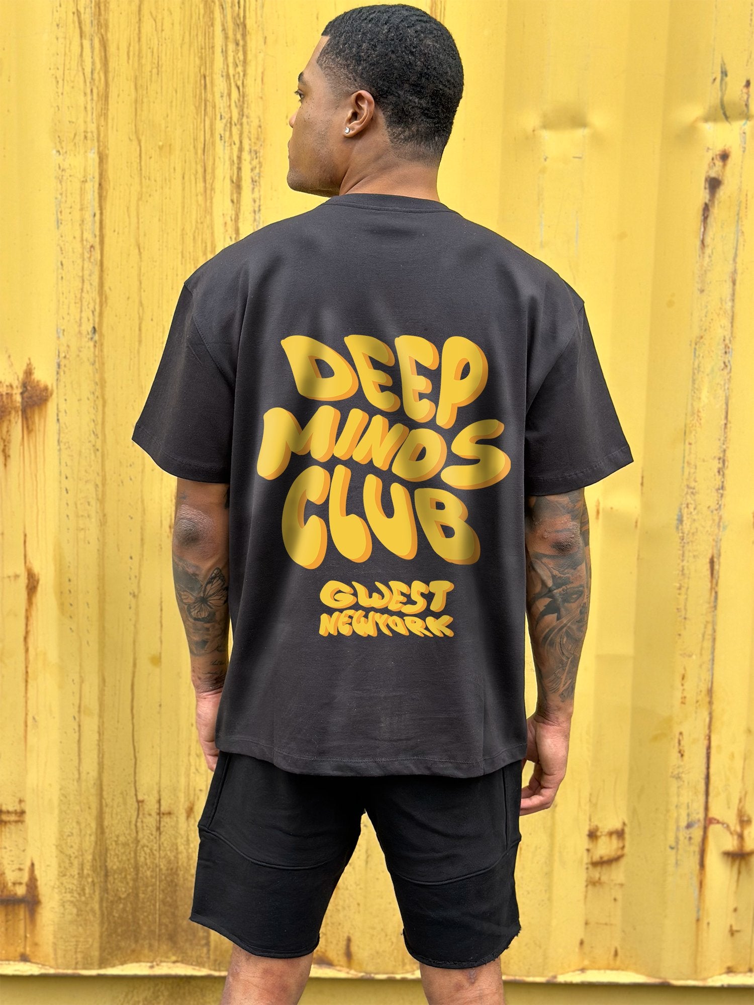 G WEST REGULAR FIT DEEP MINDS CLUB T SHIRT - G West