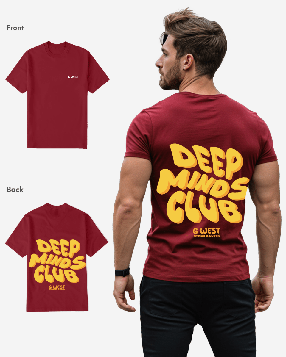 G West Regular Fit Deep Minds Club T Shirt - G West