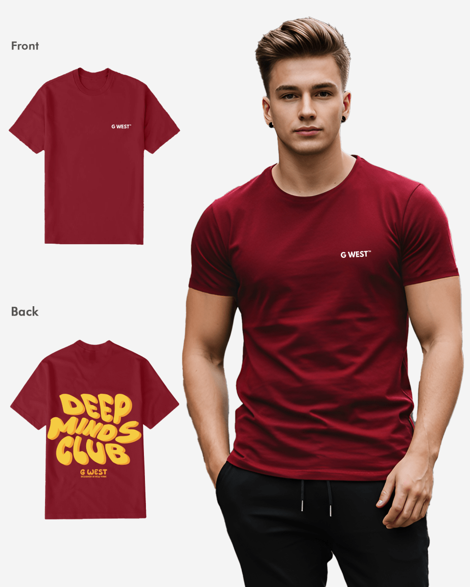 G West Regular Fit Deep Minds Club T Shirt - G West