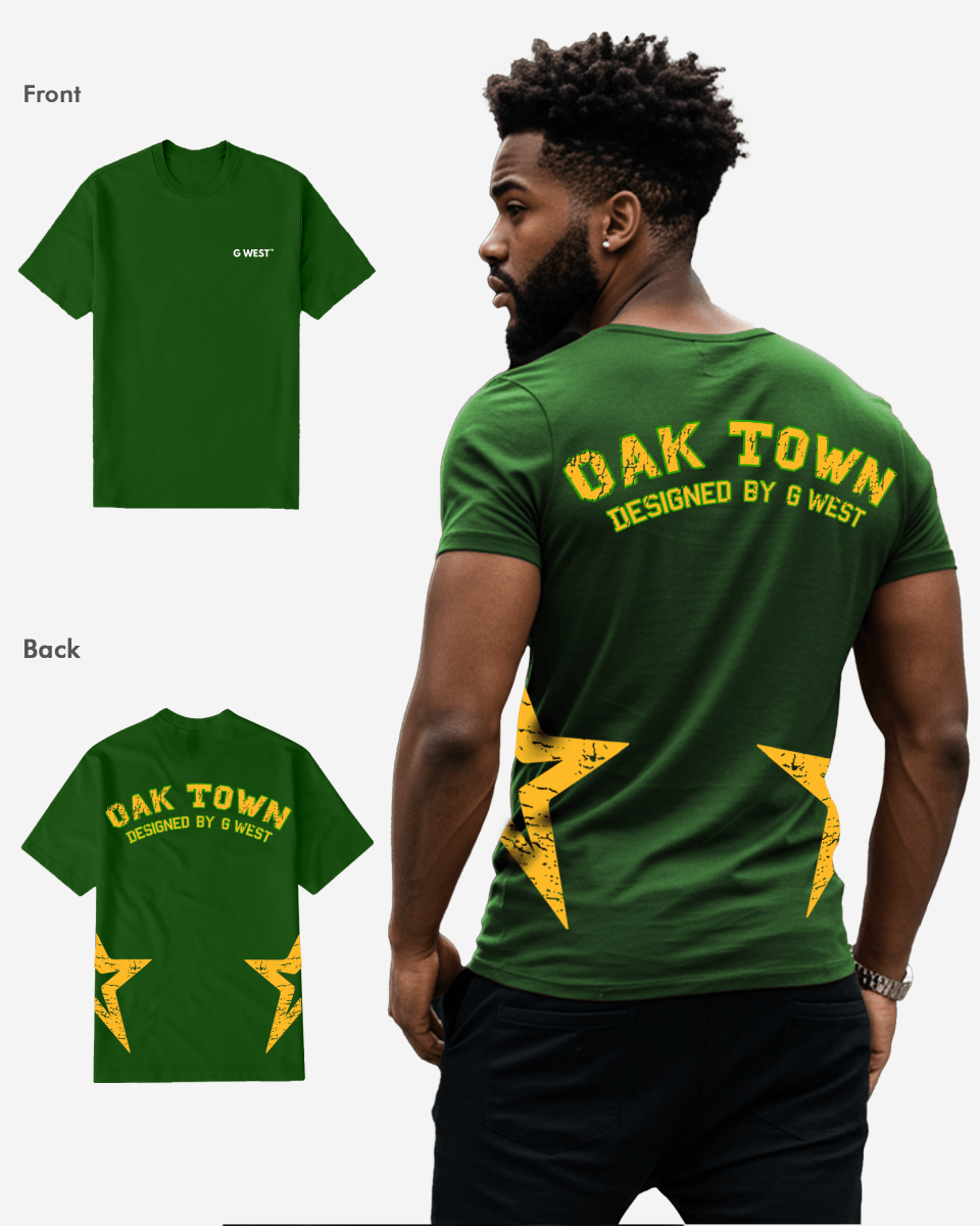 G West Regular Fit Oak Town Green tee - G West