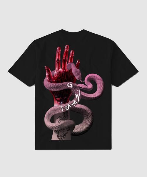 G West Regular Fit Serpiente (Handshake) T Shirt : Gwpbast5066 - 2 Colors - G West