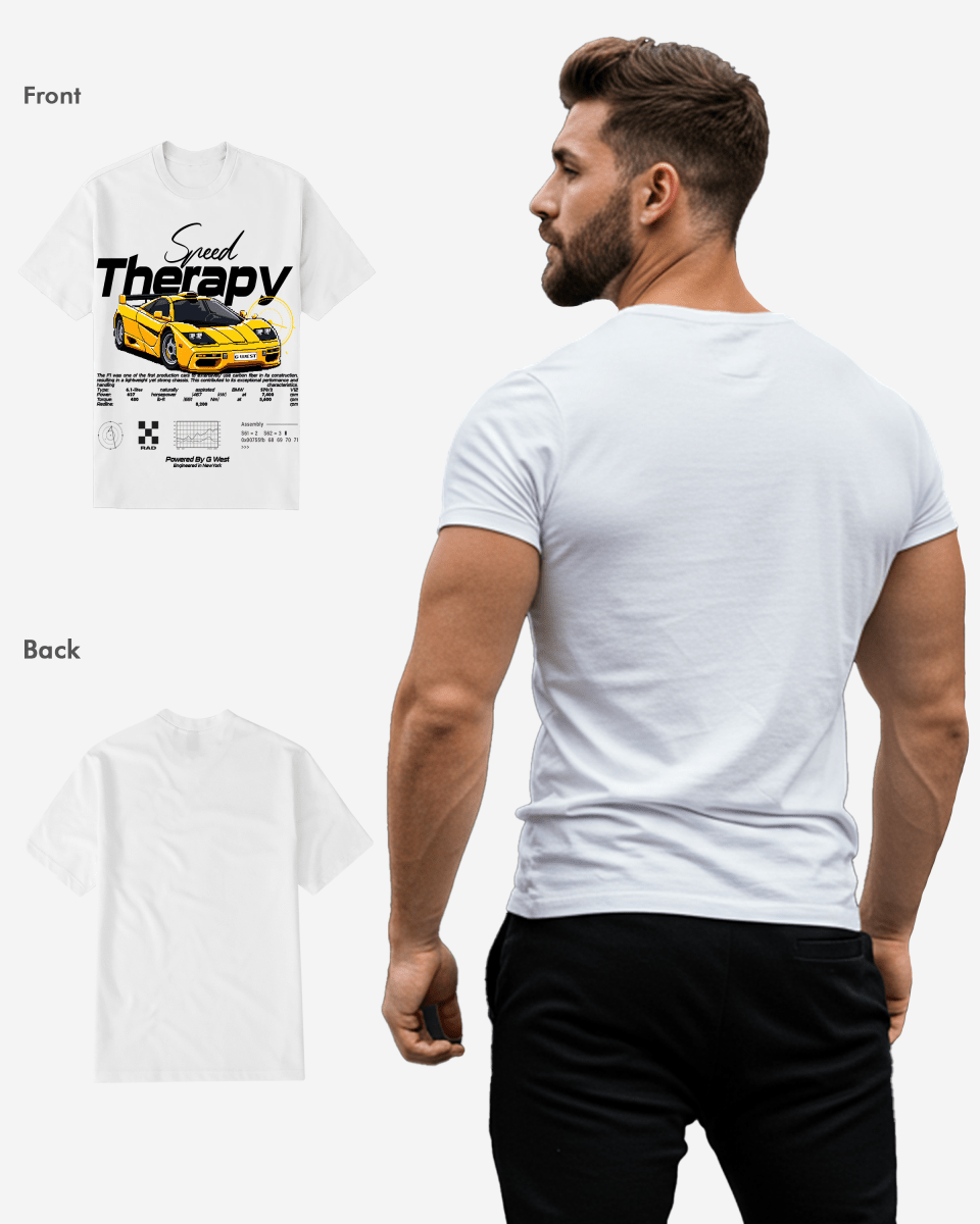 G West Regular Fit Speed Therapy Front Graphic T Shirt - G West