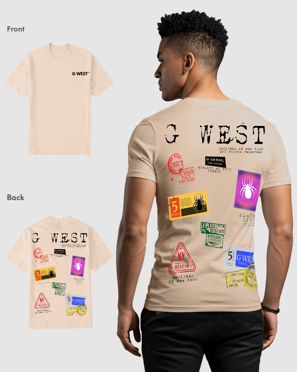 G West Regular Fit Stamp T Shirt - Gwpbast5041 - 7 Colors - G West