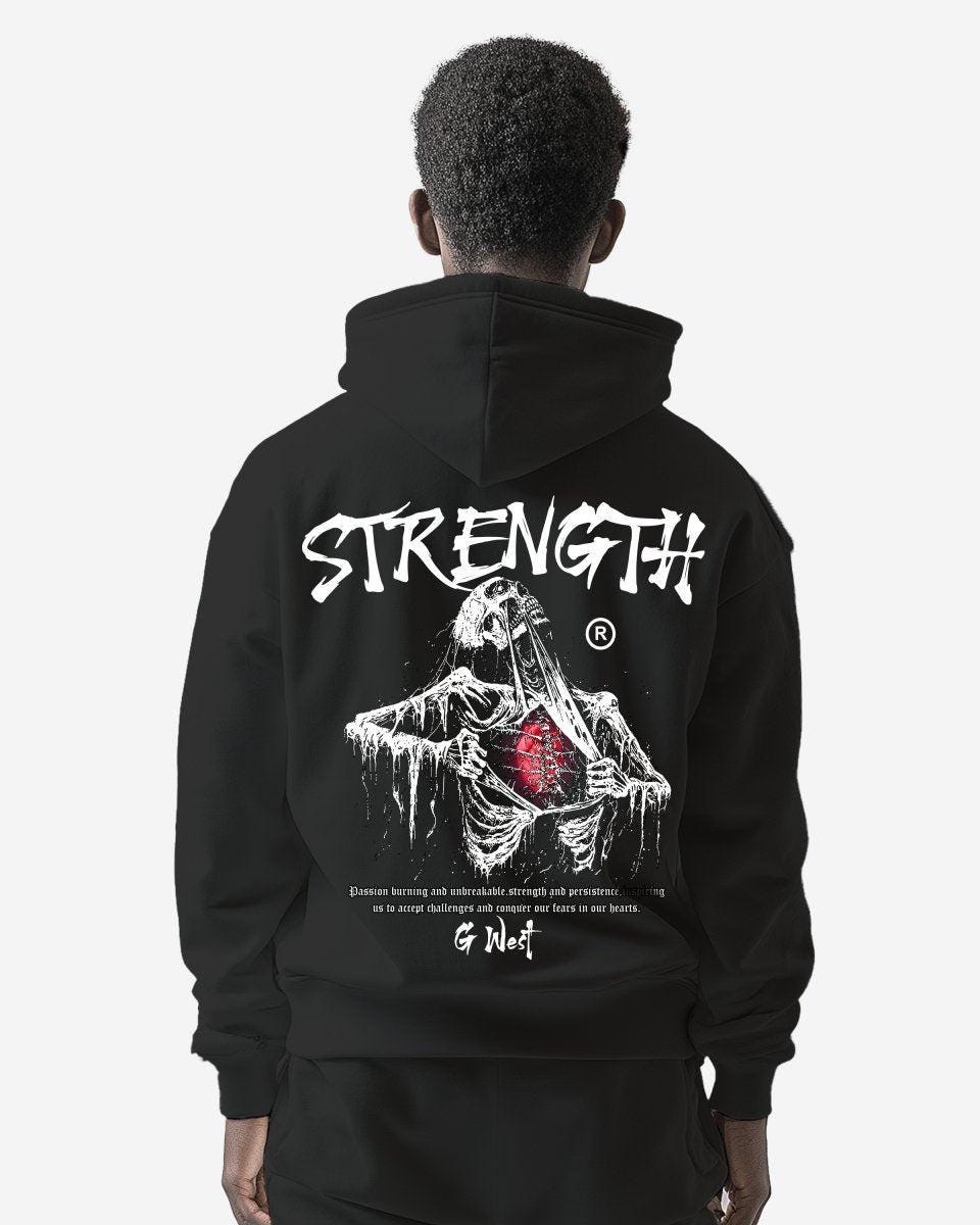 G West Ripping Skeleton Oversize Hoodie - G West