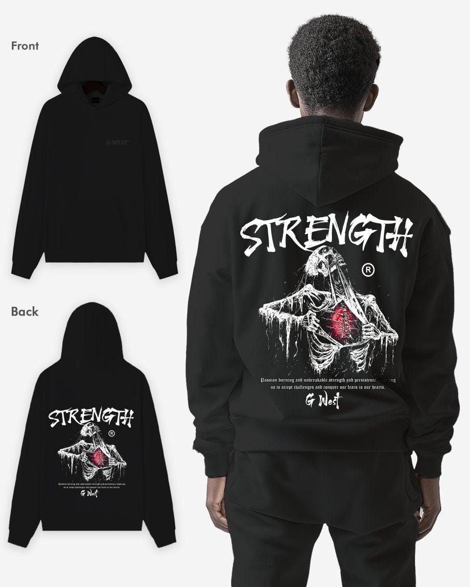 G West Ripping Skeleton Oversize Hoodie - G West