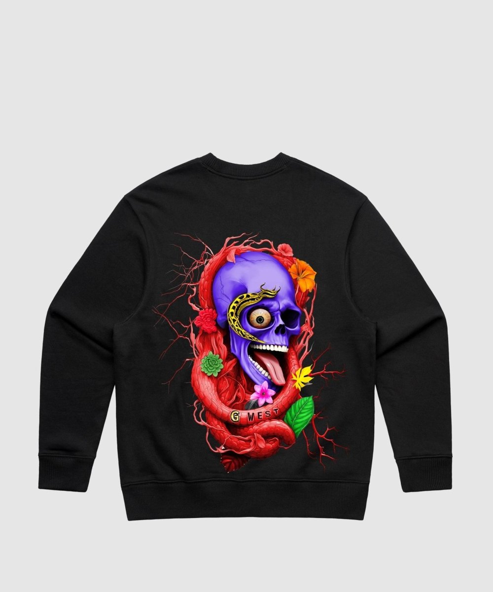 G West Rose Skull Heavy Premium Crewneck - 6 Colors - G West