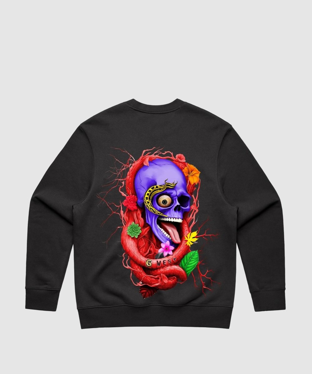 G West Rose Skull Heavy Premium Crewneck - 6 Colors - G West