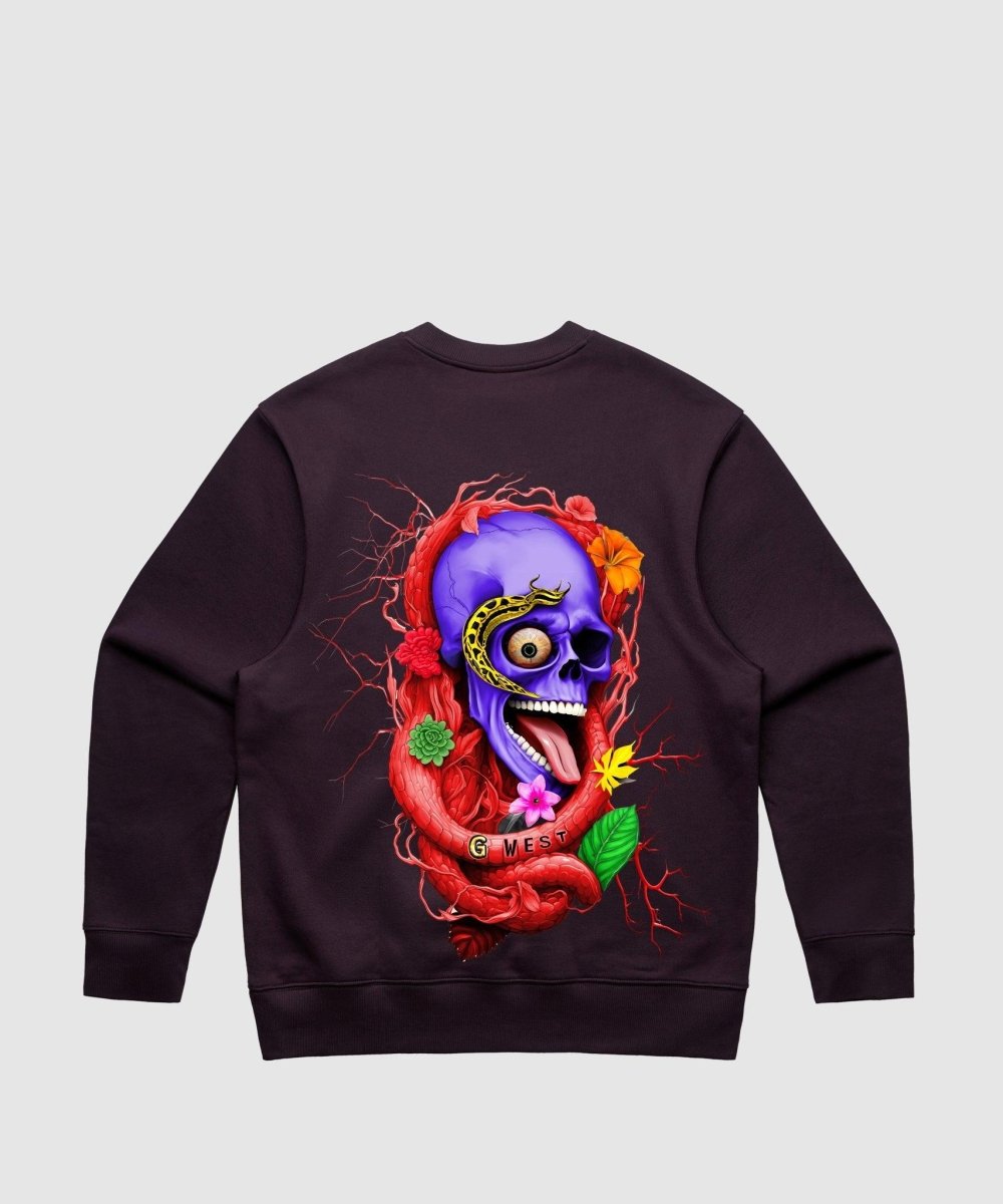 G West Rose Skull Heavy Premium Crewneck - 6 Colors - G West