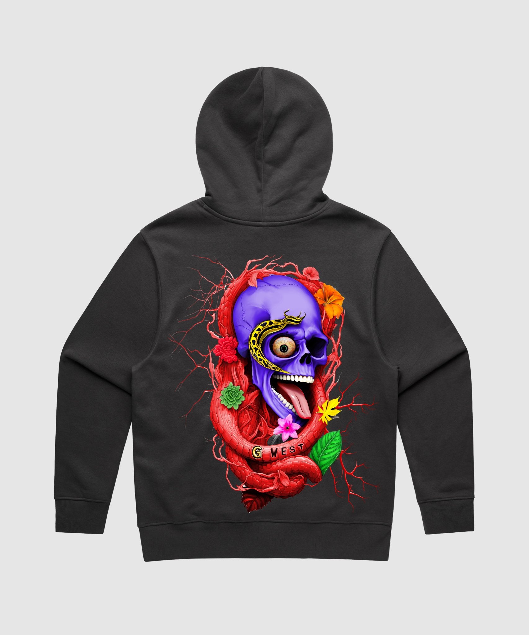 G WEST ROSE SKULL HEAVY PREMIUM HOODIE - 6 COLORS - G West