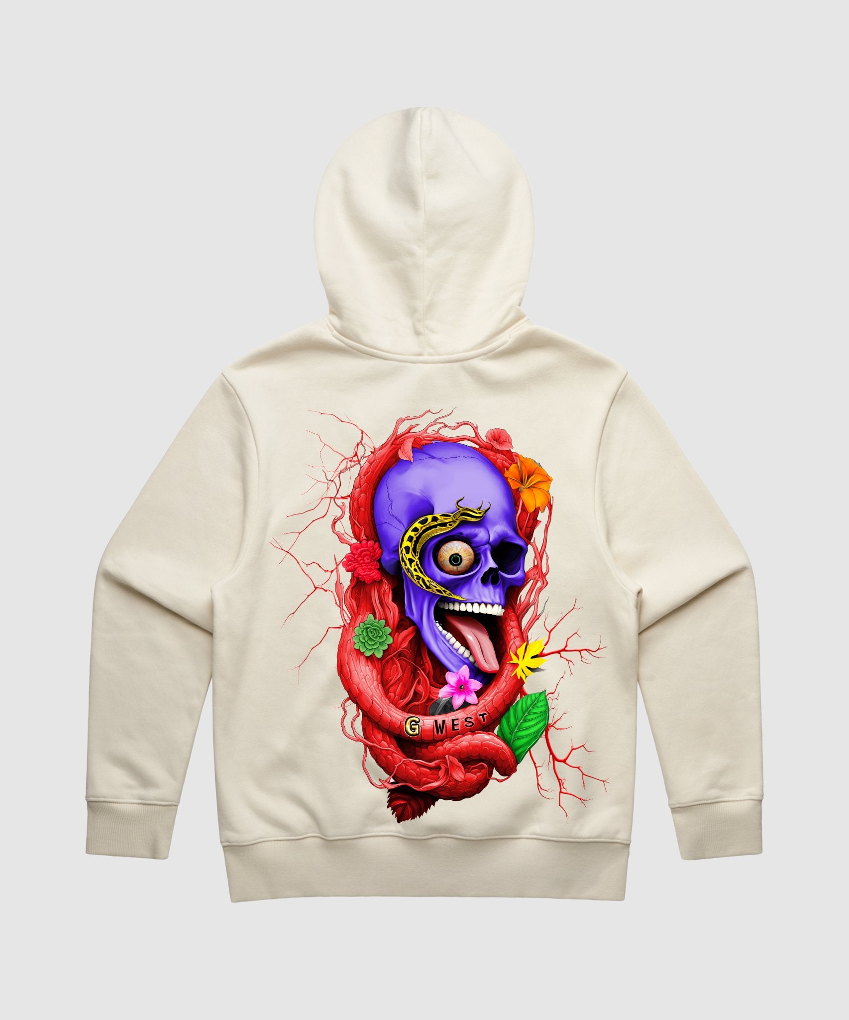 G WEST ROSE SKULL HEAVY PREMIUM HOODIE - 6 COLORS - G West