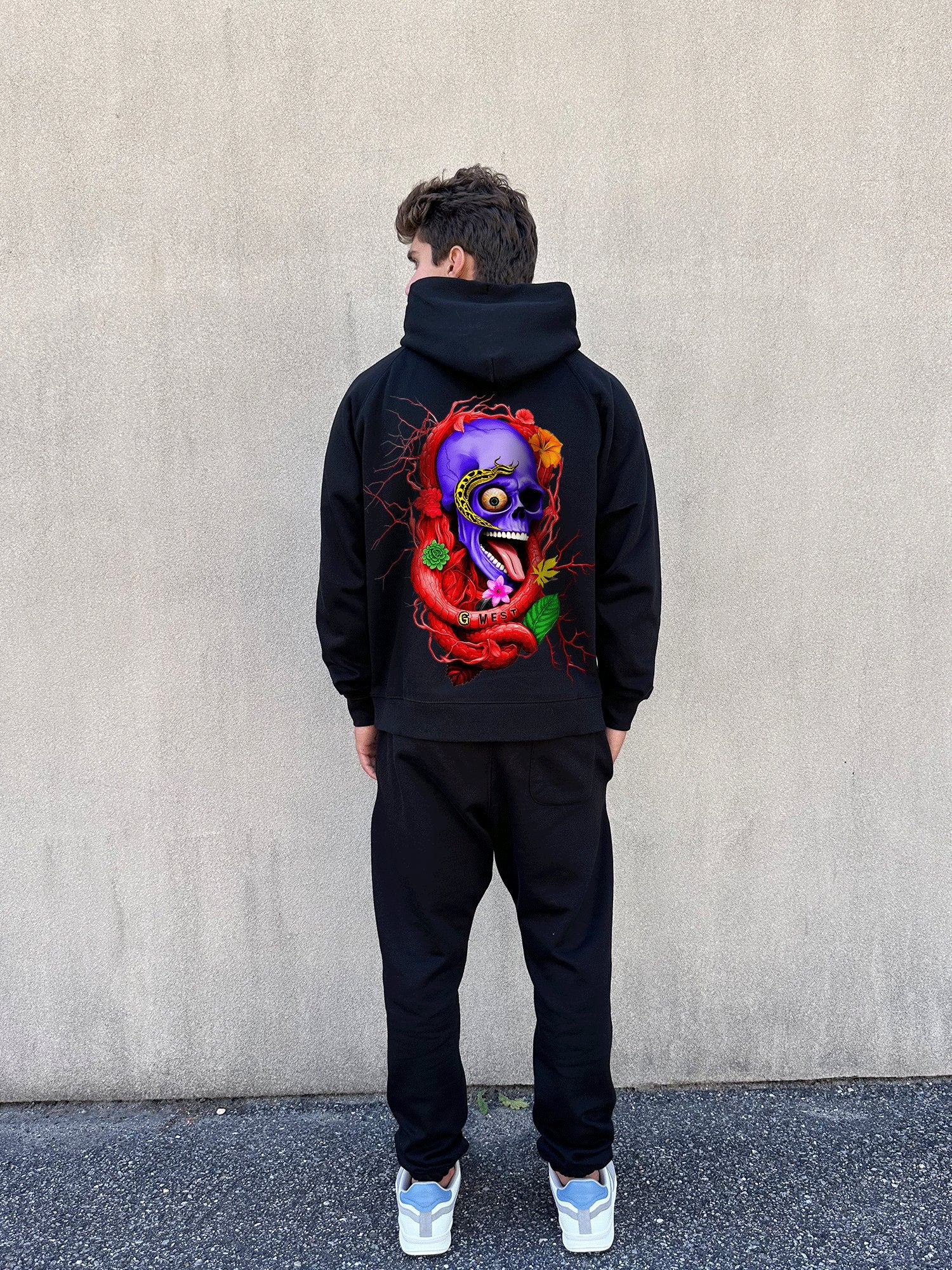 G WEST ROSE SKULL HEAVY PREMIUM HOODIE - 6 COLORS - G West