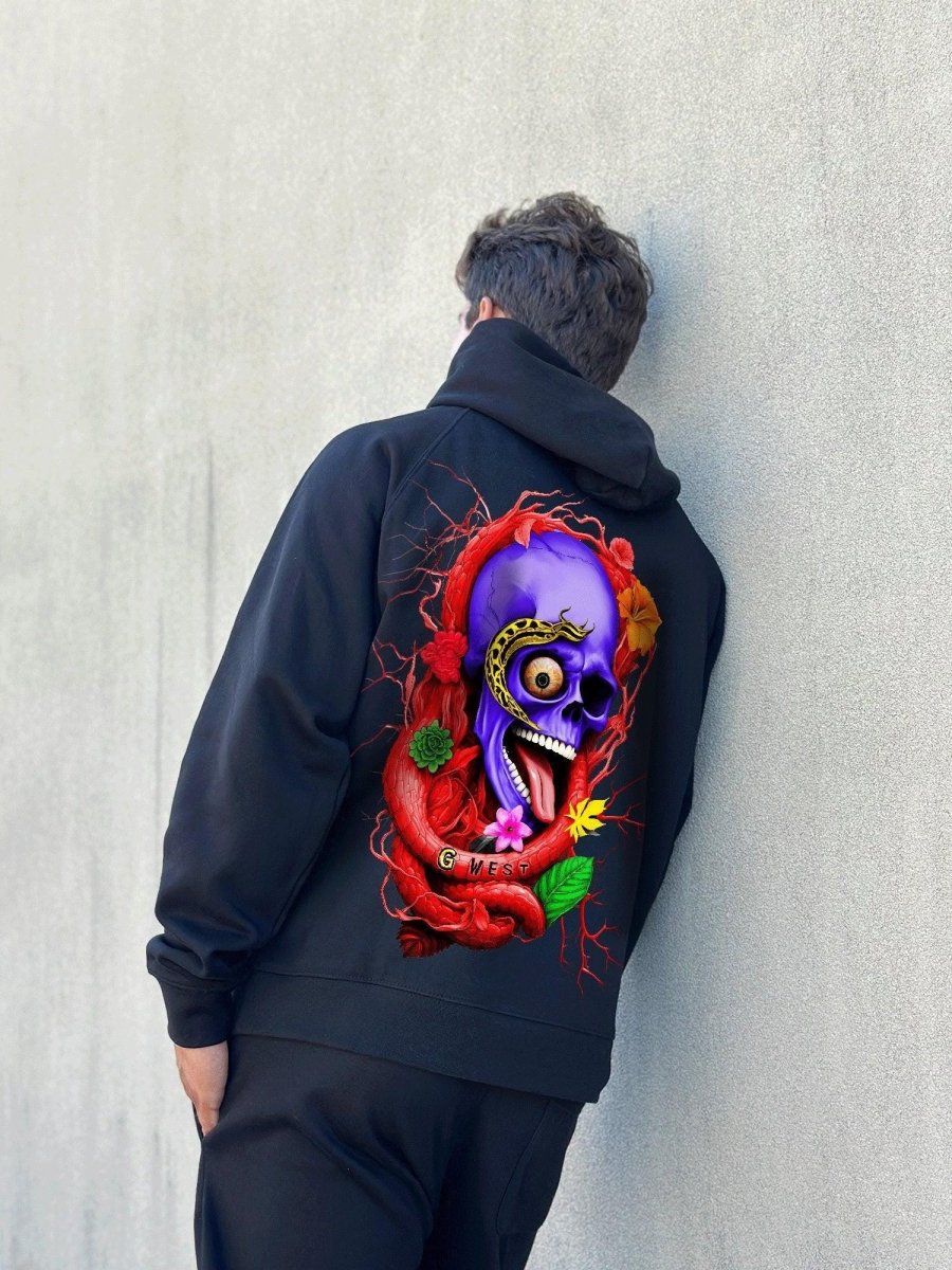 G West Rose Skull Heavy Premium Hoodie - 6 Colors - G West