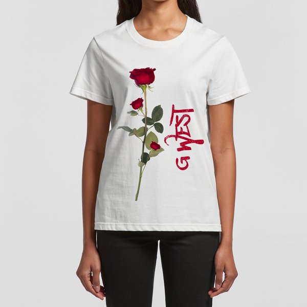 G West Rose Stem Basic T Shirt - DTWASBST9061 - G West