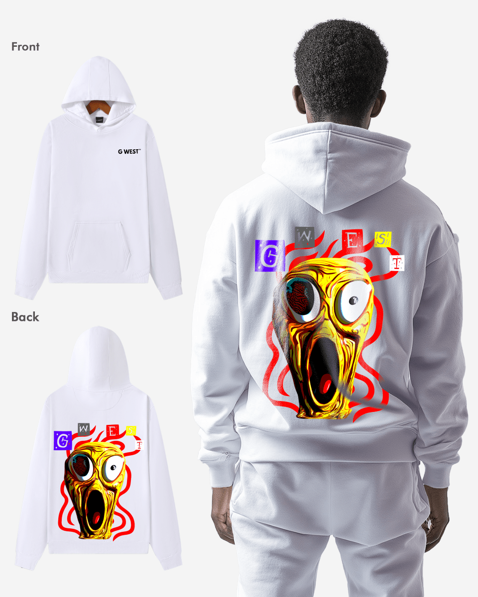 G West Screaming Yellow Face Oversize Hoodie - G West