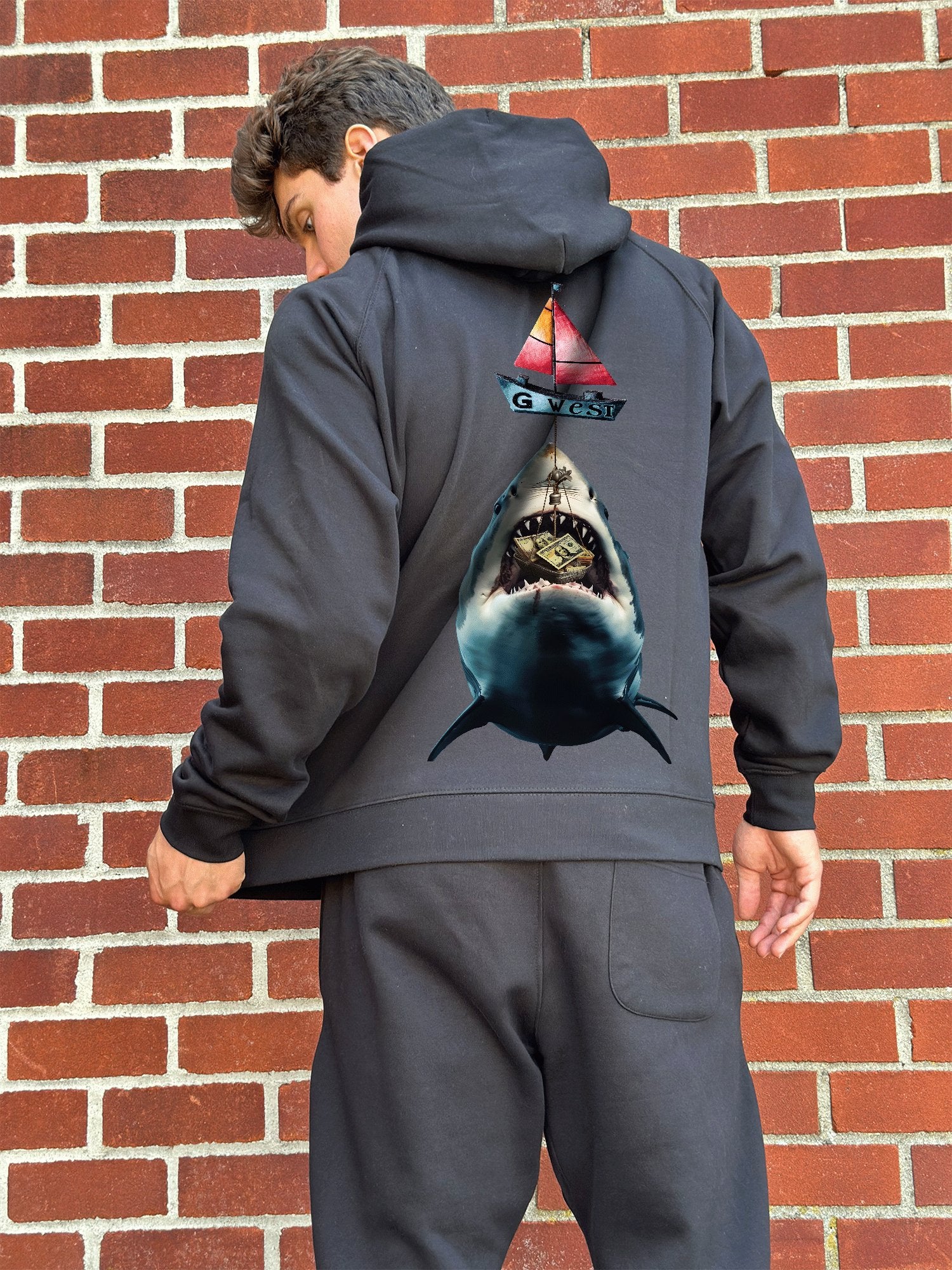 G WEST SHARK BAIT HEAVY PREMIUM HOODIE - 6 COLORS - G West