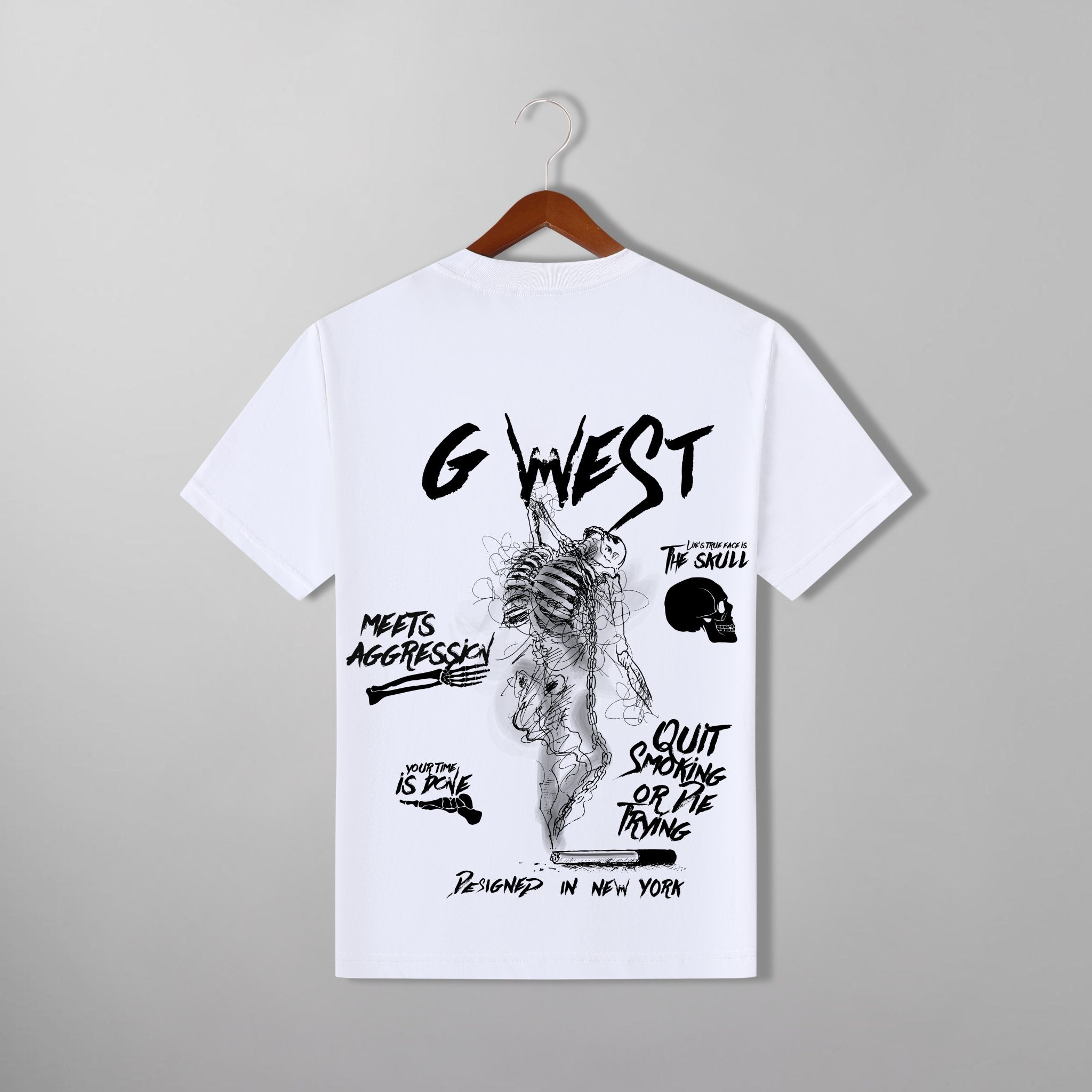 G WEST SMOKE SKELETON TEE - G West