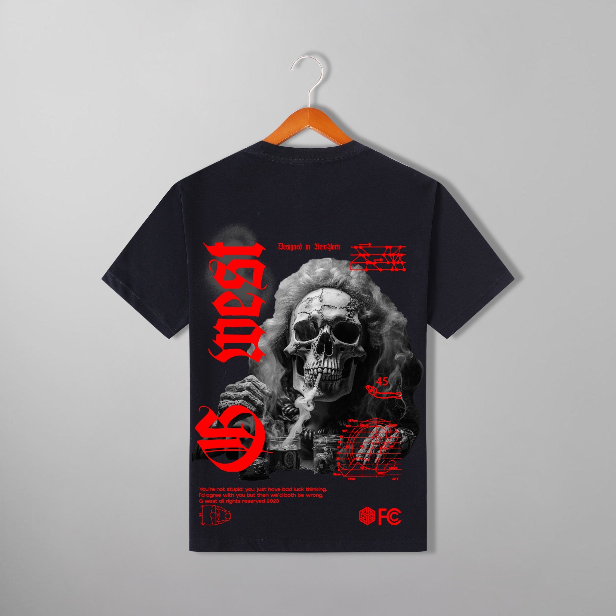 G West Smoke Skull Tee - G West