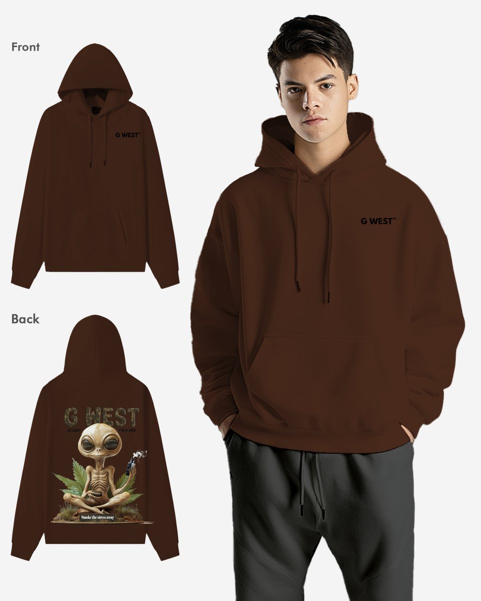 G West Smoking Alien Oversize Hoodie - G West