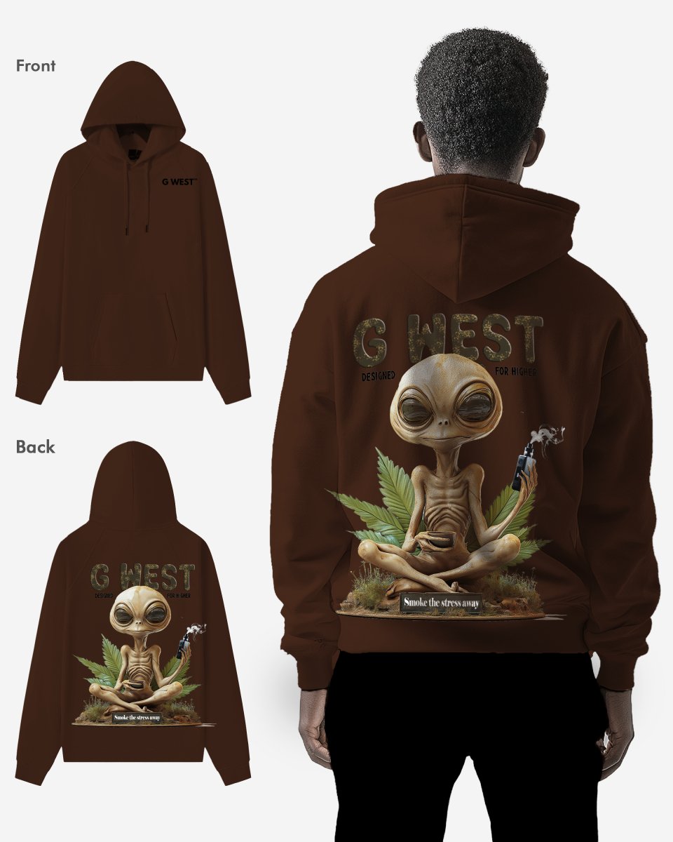 G West Smoking Alien Oversize Hoodie - G West