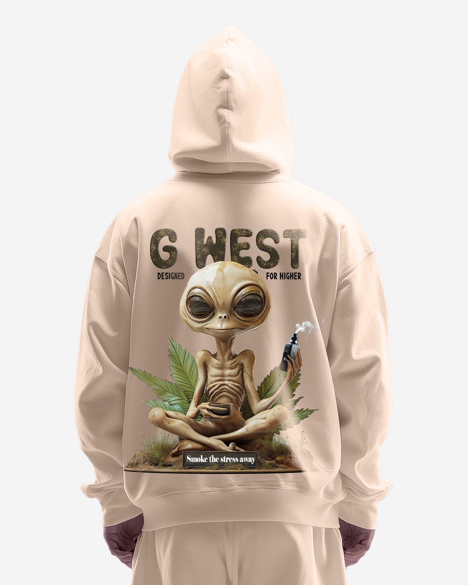 G West Smoking Alien Oversize Hoodie - G West