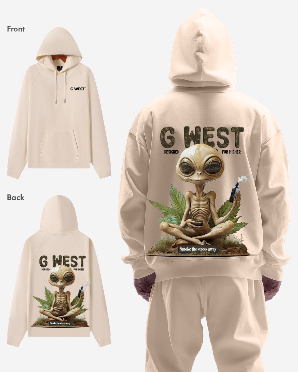 G West Smoking Alien Oversize Hoodie - G West