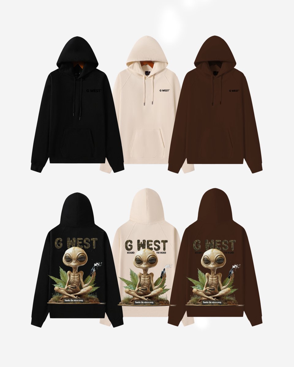 G West Smoking Alien Oversize Hoodie - G West