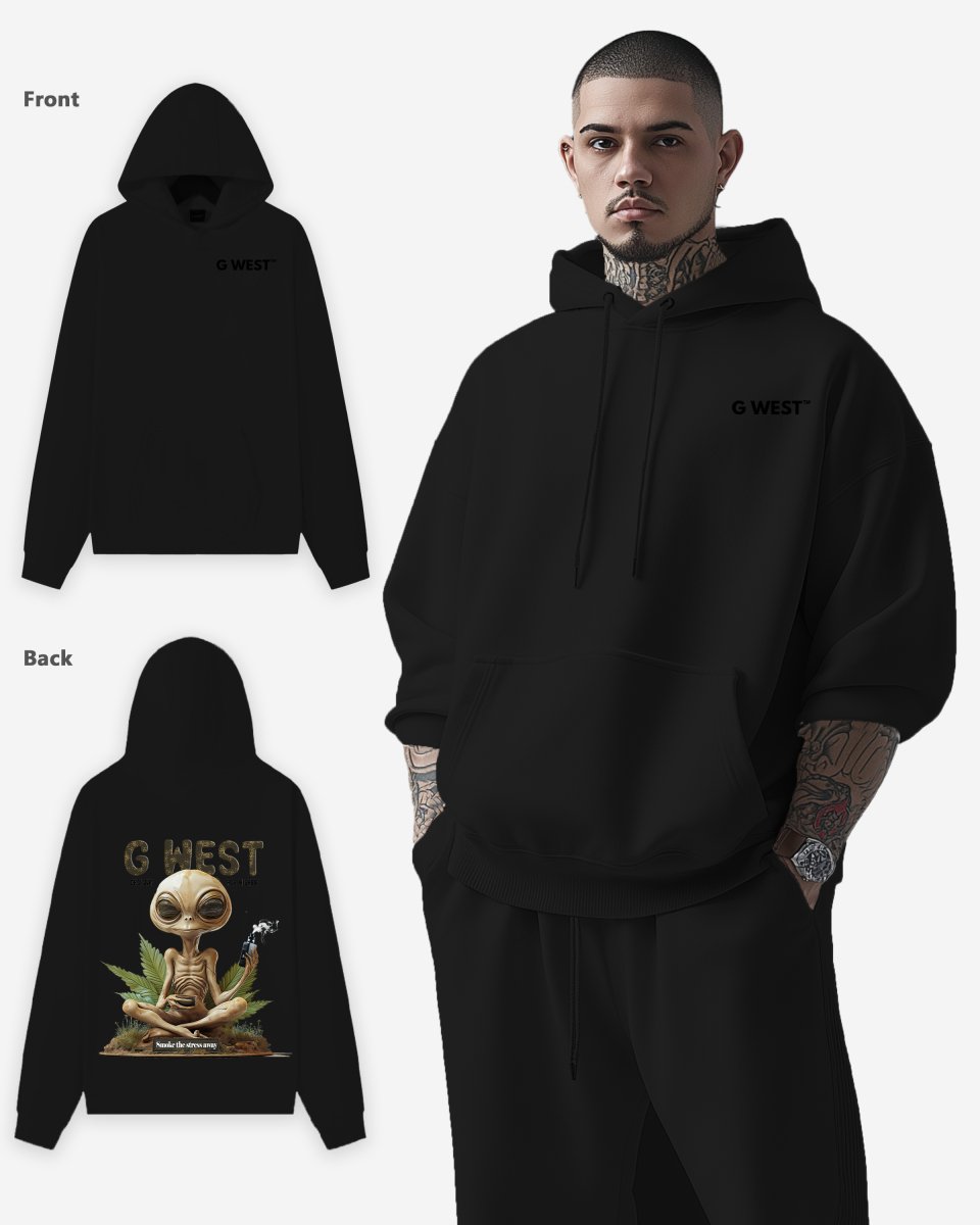 G West Smoking Alien Oversize Hoodie - G West