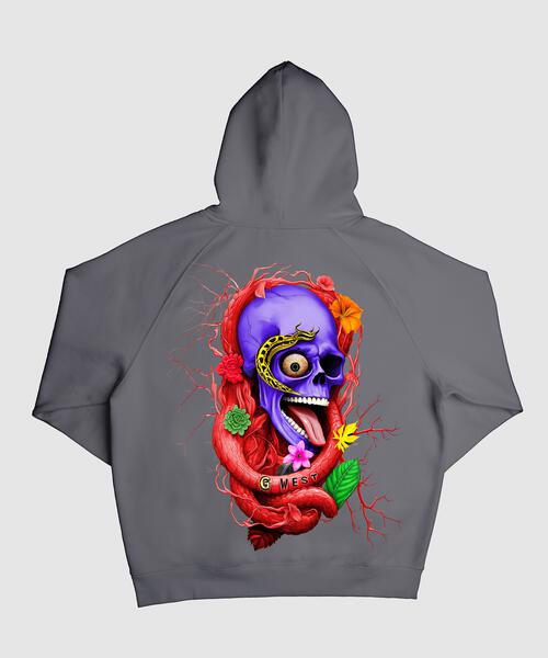 G WEST SNAKE SKULL HOODIE MENS STYLE : GWHLHD9002 - 3 COLORS - G West