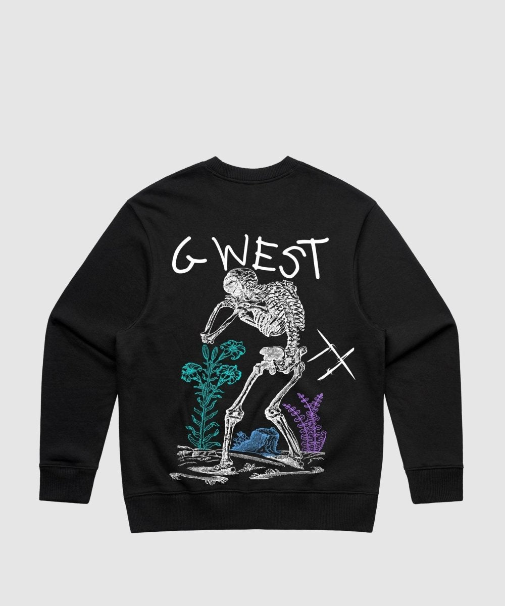 G West Sorrow Skeleton Heavy Premium Crewneck - 6 Colors - G West