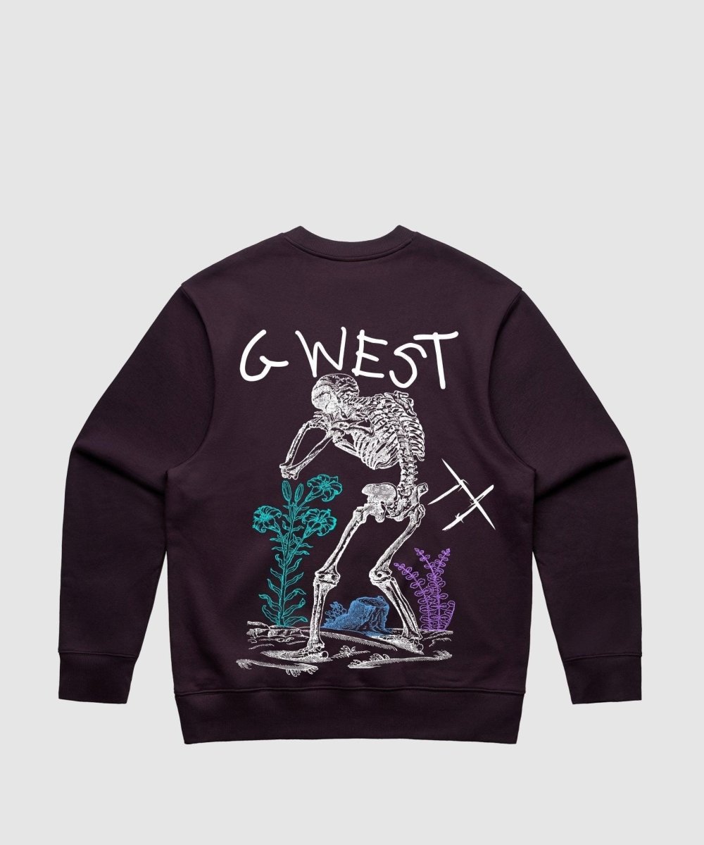 G West Sorrow Skeleton Heavy Premium Crewneck - 6 Colors - G West