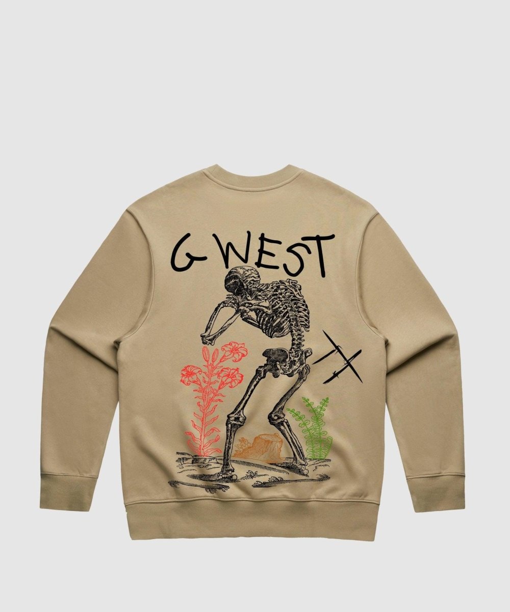 G West Sorrow Skeleton Heavy Premium Crewneck - 6 Colors - G West