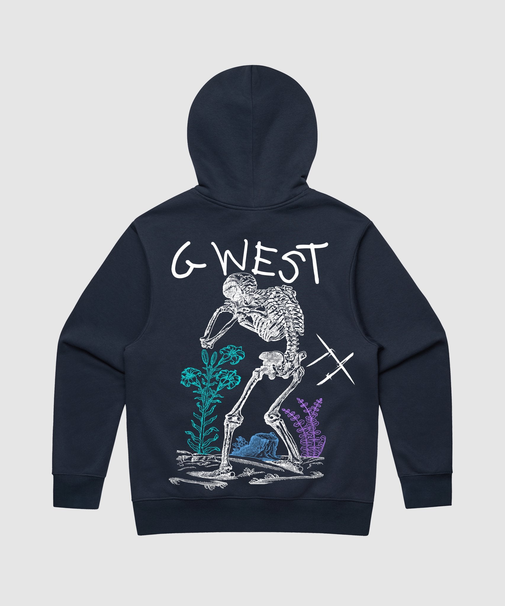 G WEST SORROW SKELETON HEAVY PREMIUM HOODIE - 6 COLORS - G West