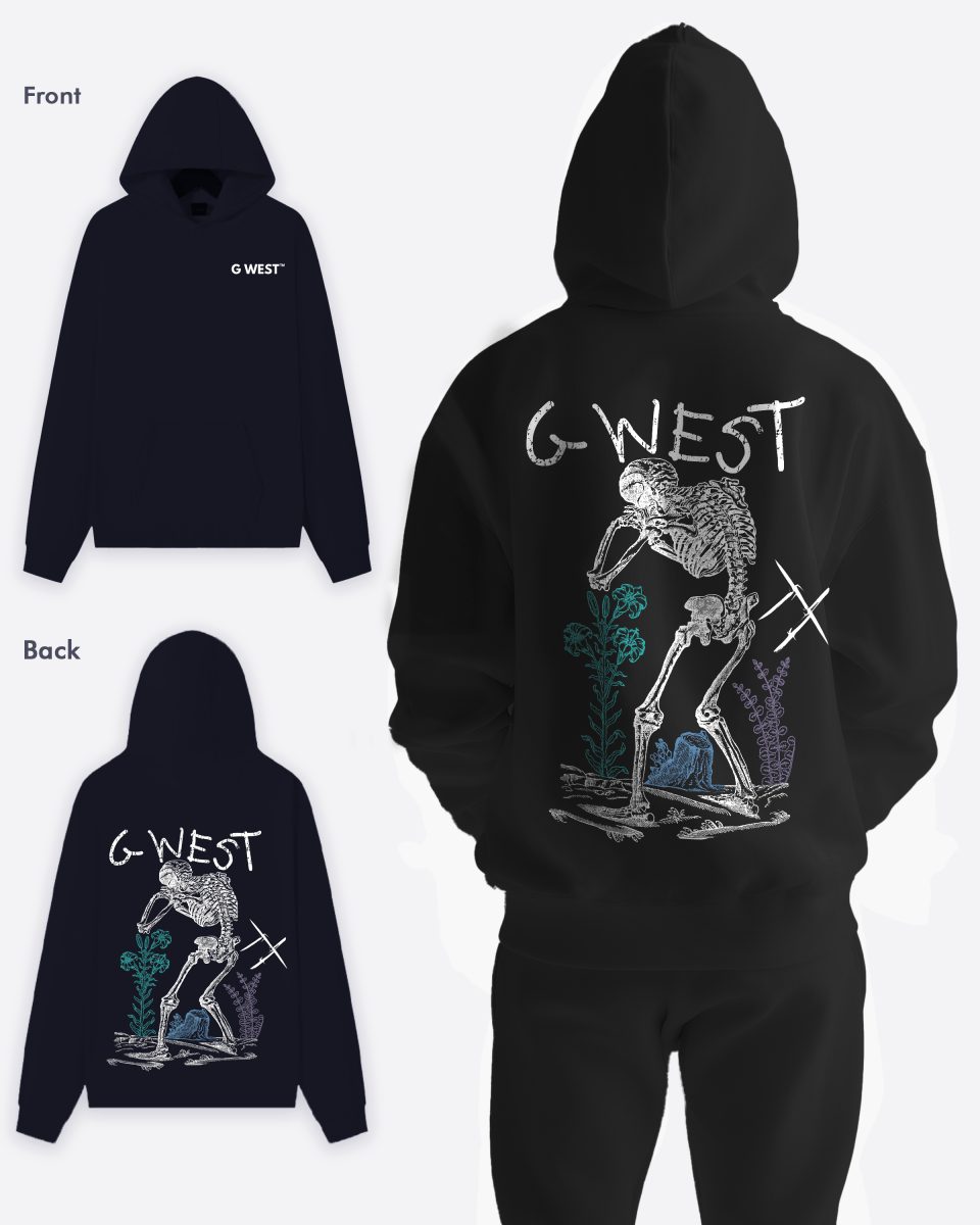 G West Sorrow Skeleton Heavy Premium Hoodie - 6 Colors - G West