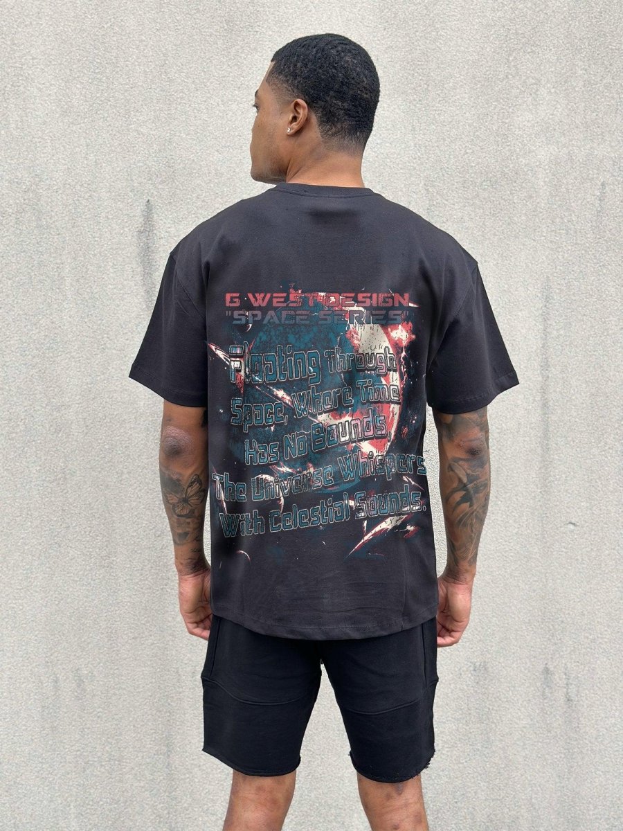 G West Space Series Premium Tee Front And Back Print - G West