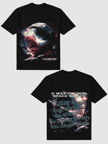 G West Space Series Premium Tee Front And Back Print - G West