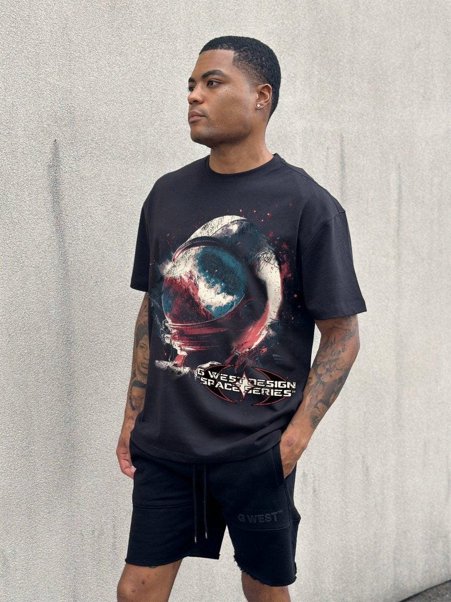 G West Space Series Premium Tee Front And Back Print - G West