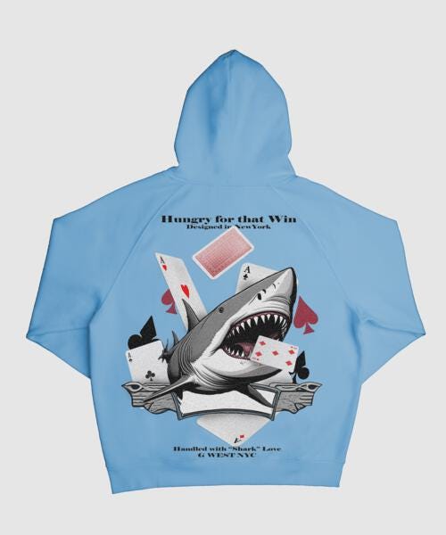 G West Spade Of Sharks Hoodie : Gwhlhd9024 - 5 Colors - G West