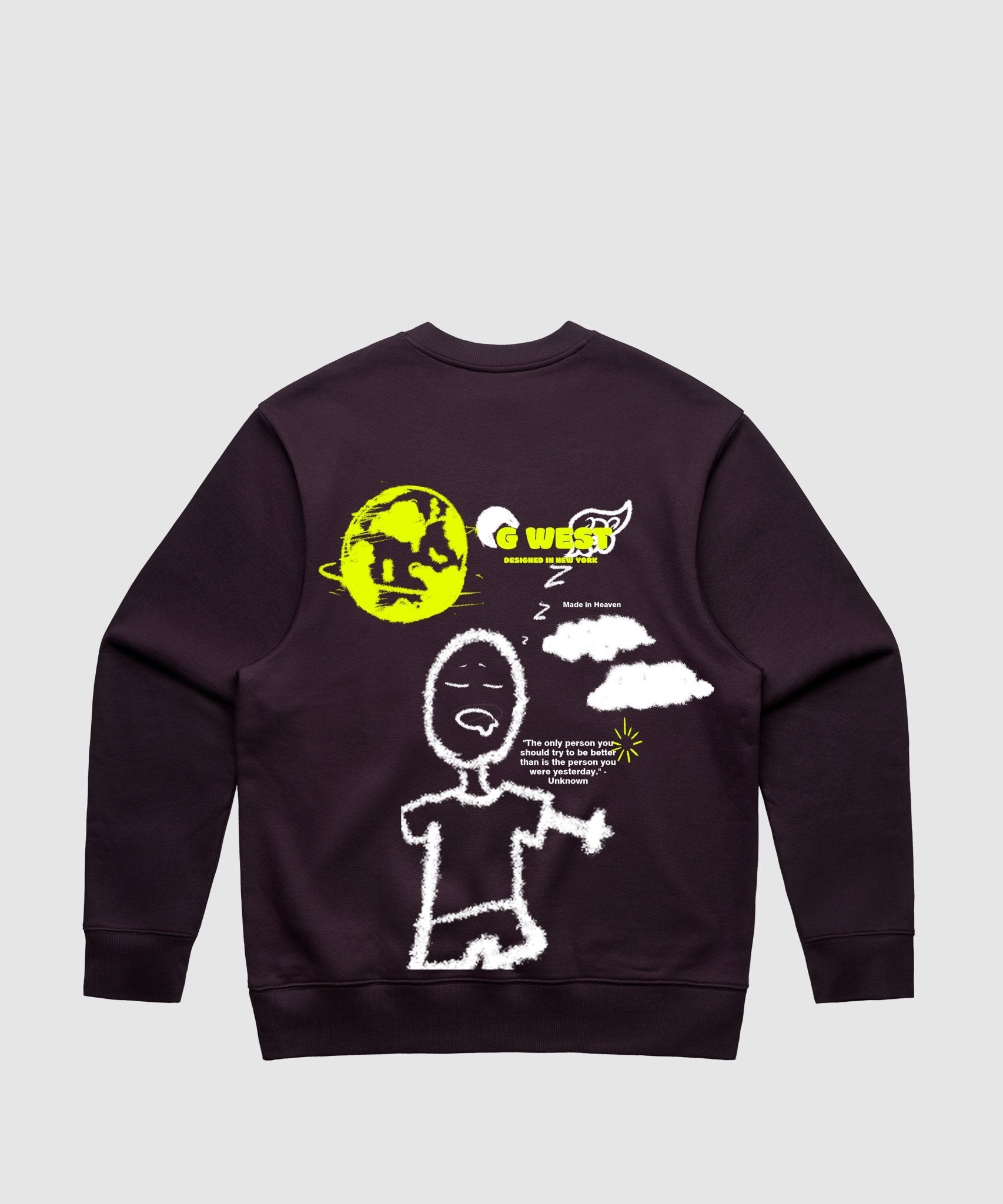 G WEST STICK FIGURE HEAVY PREMIUM CREWNECK - 6 COLORS - G West