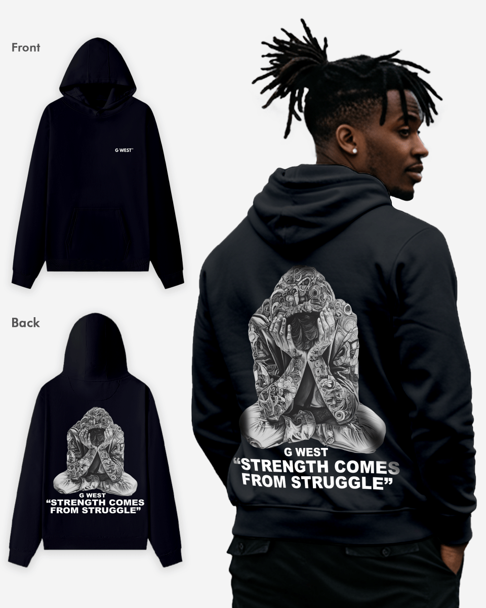 G West Strength Come from Struggle HOODIE Big and Tall - G West