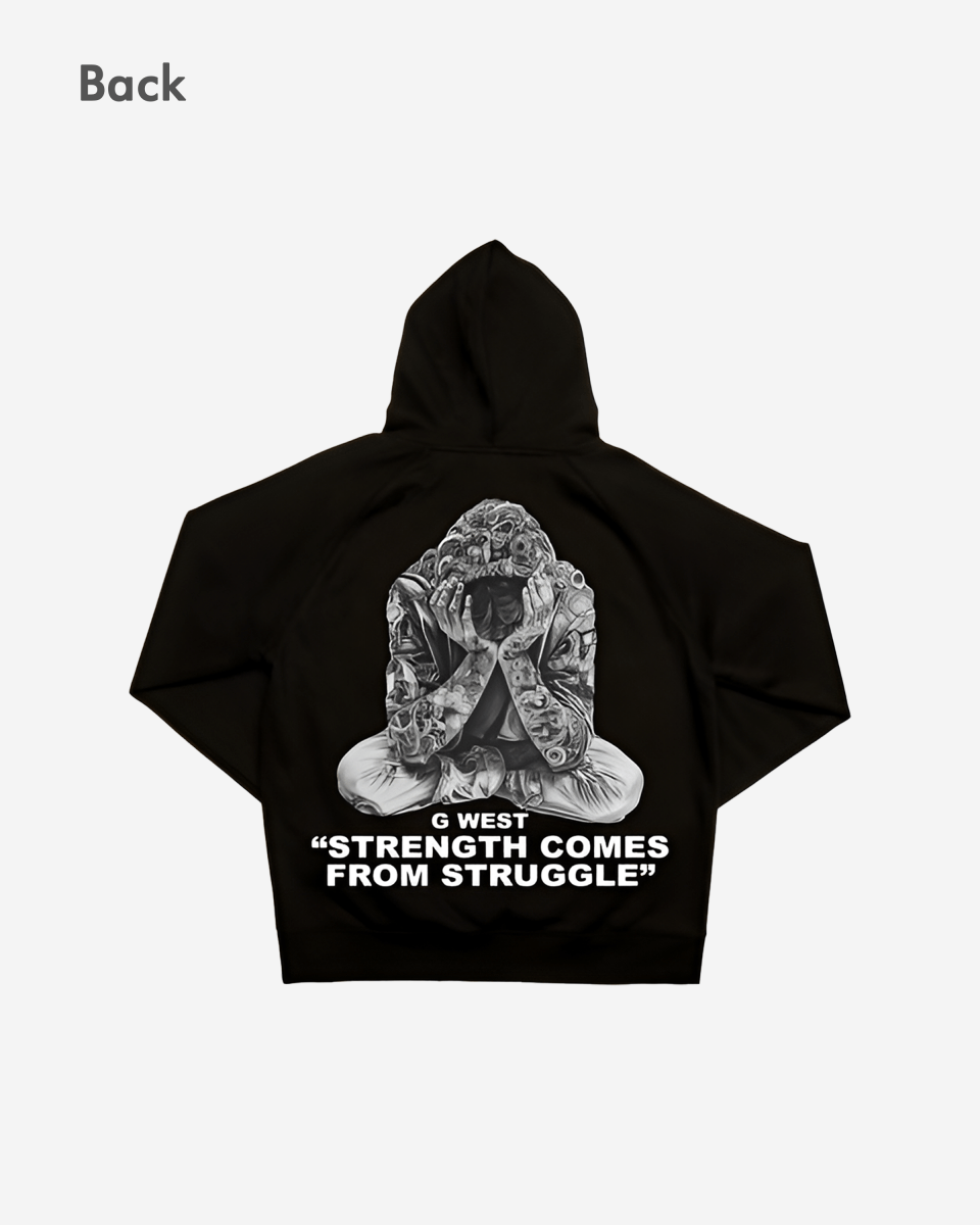 G West Strength Come from Struggle HOODIE Big and Tall - G West