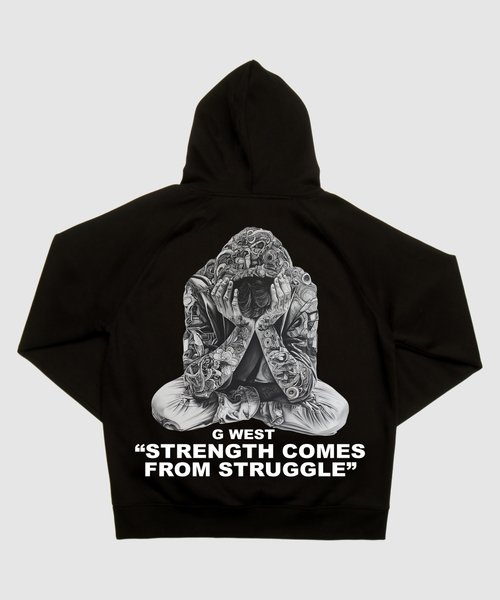 G West Strength Come from Struggle HOODIE - G West