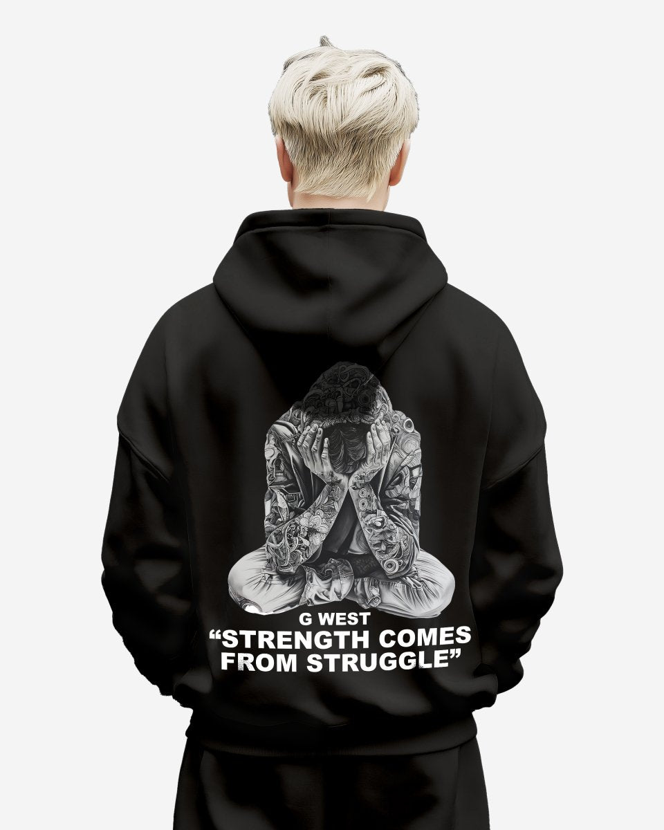 G West Strength Come from Struggle Oversize HOODIE - G West