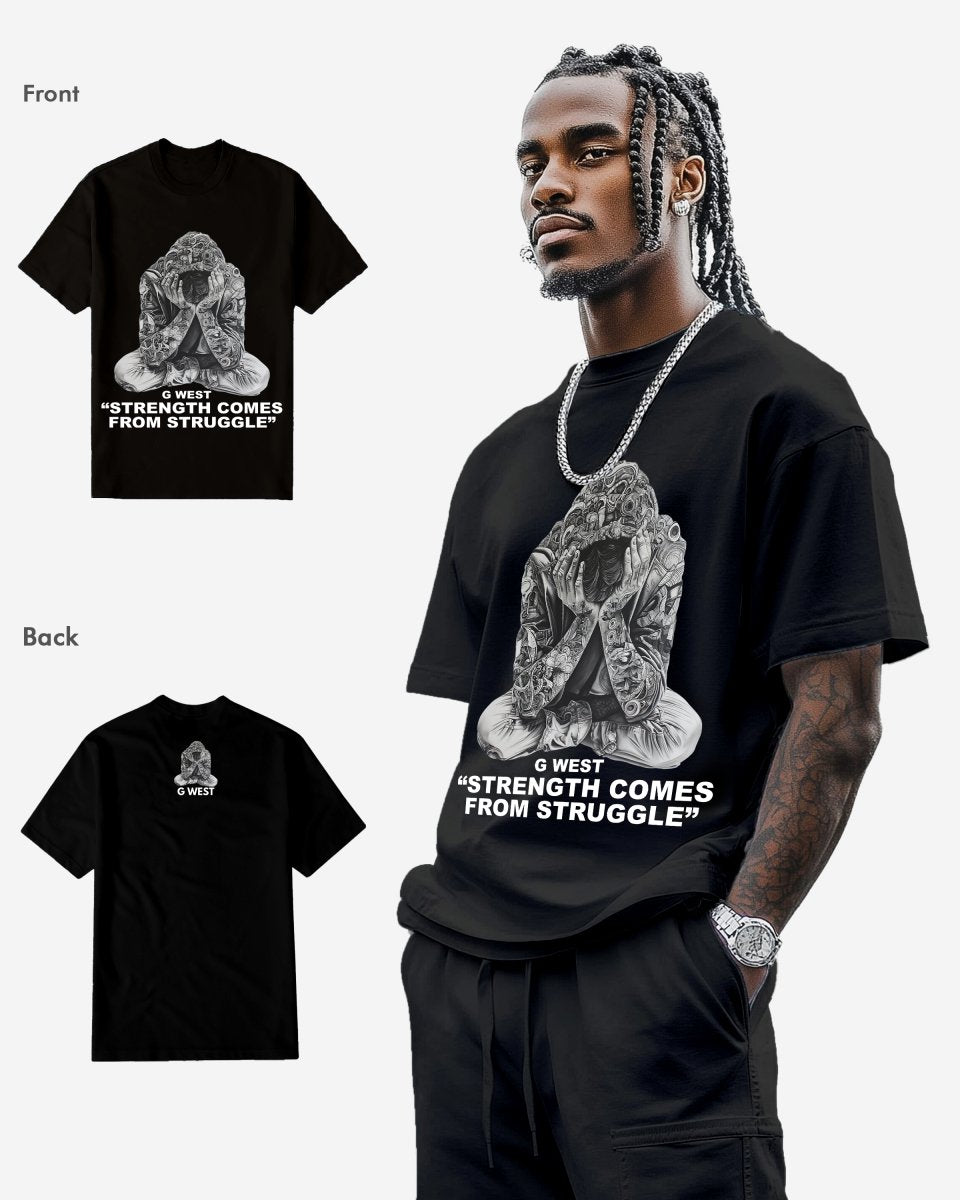 G West Strength Come From Struggle Oversize Tee - G West