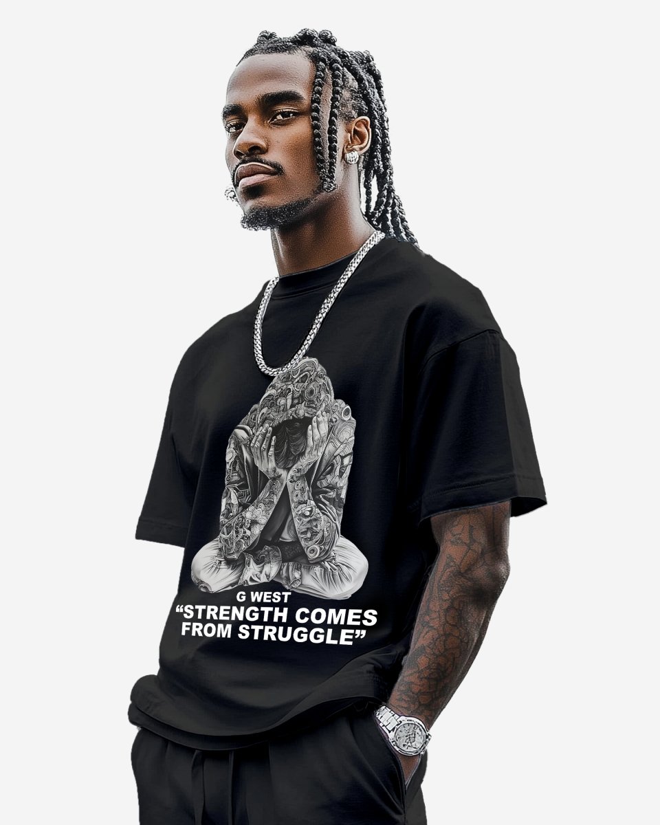 G West Strength Come From Struggle Oversize Tee - G West